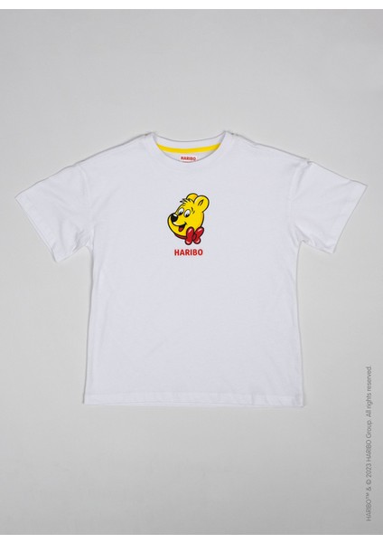 Baskılı Beyaz Erkek Çocuk T-Shirt HRBTXT109 modelleri