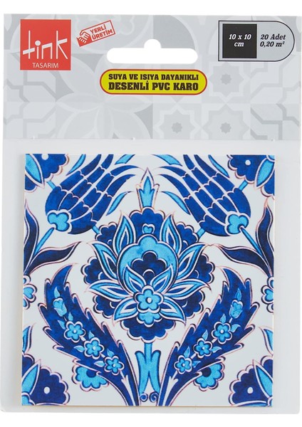 Iznik 3 10X10 cm Desenli Pvc Karo