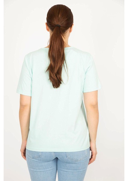 Kadın Lila Büyük Beden Pamuklu Kumaş Dantel Detaylı Bluz fırsatları