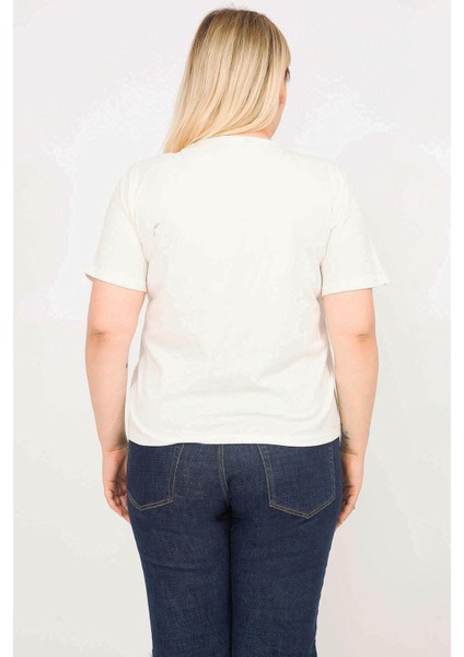 Kadın Kemik Büyük Beden Pamuklu Kumaş Önü Astarlı Dantel Bluz 65N35791 modelleri