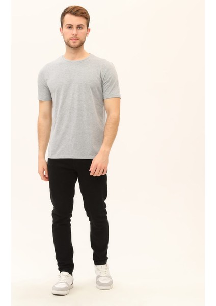 Sırt Baskılı Gri Erkek T-Shirt indirimleri