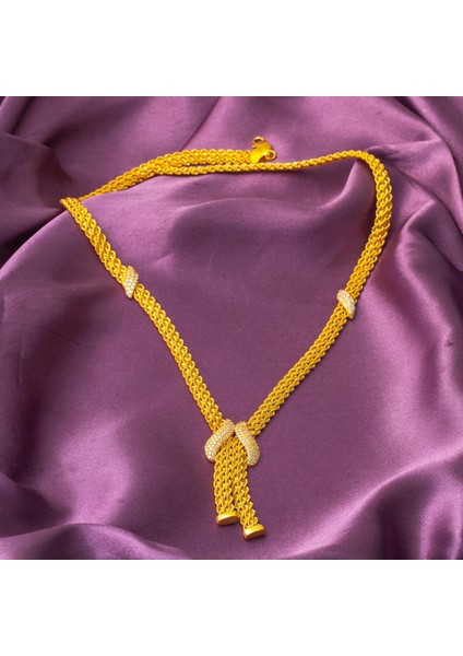 Tasarım Kemerli Örgü Altın Takı Seti fırsatları