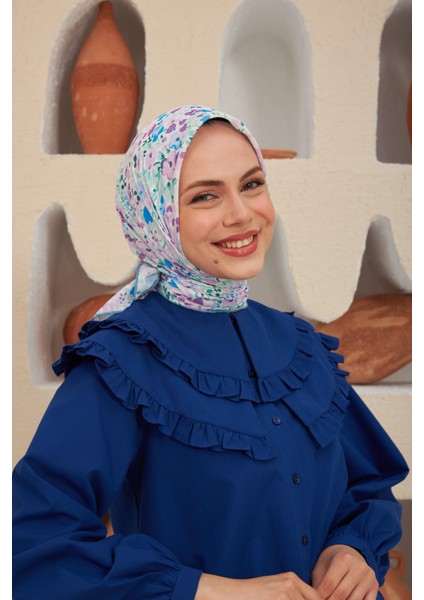 Colorday Etnia Eşarp Deniz Mavisi 1134-07