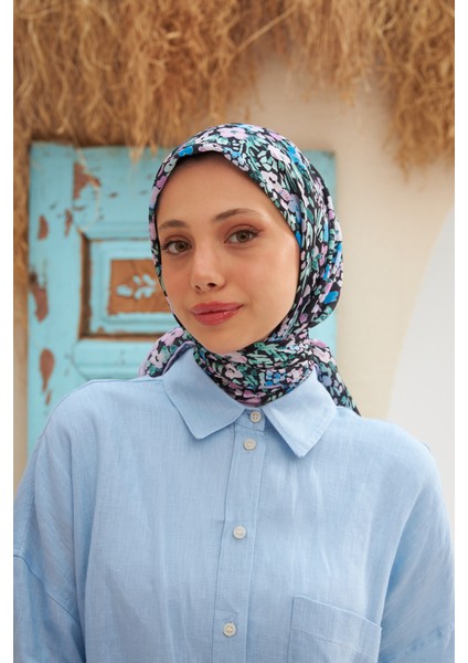Colorday Etnia Eşarp Siyah Pembe 1134-09