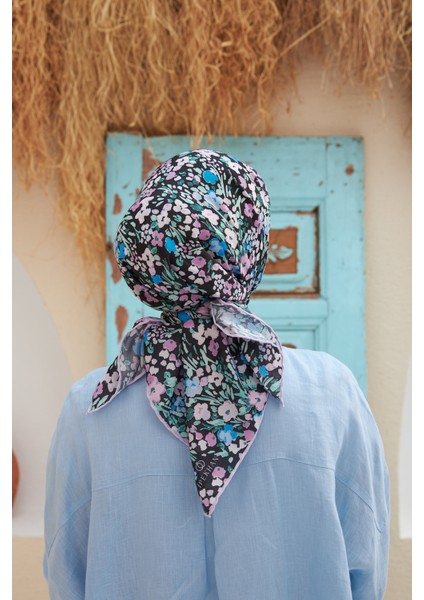 Colorday Etnia Eşarp Siyah Pembe 1134-09