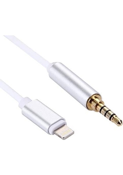 Lightning Ses Çıkışlı Cihazlar ile Uyumlu Lightning To Aux, 1 mt Lightning 3.5 mm Aux Çevirici, Aux Ses Kablo