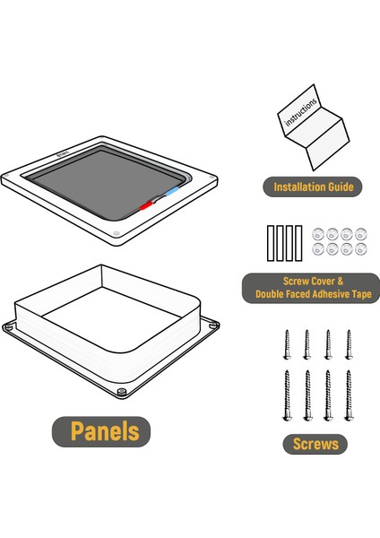 p Büyük Evcil Hayvan Kapısı Kedi Kapısı 28×25×5.5cm (Yurt Dışından) modelleri