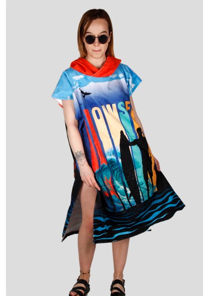 Sp1024 Özel Tasarım Plaj Havlu Panço, Sörf Panço indirimleri