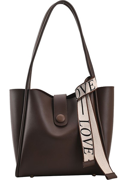 Büyük Çanta Kadın Omuz Çantası Doku Moda Tote Çanta (Yurt Dışından)
