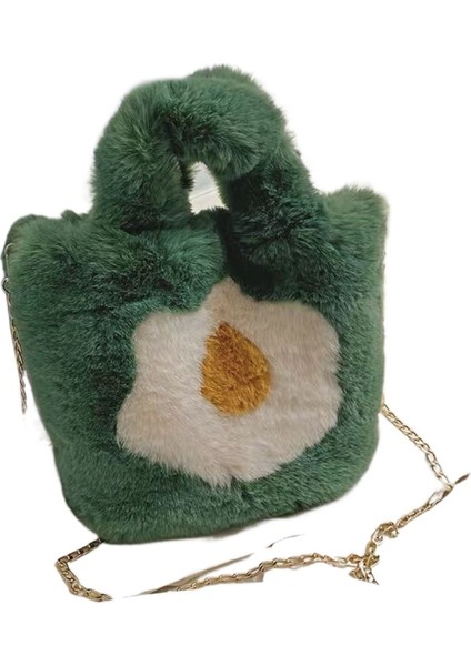 Peluş Çanta Bayan El Omuz Çantası Zincir Messenger Çanta (Yurt Dışından)