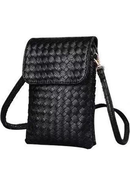 Cep Telefonu Çantası Kadın Çantası Fermuarlı Cep Telefonu Çantası Dokuma Çapraz Çanta (Yurt Dışından)