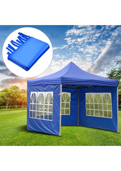 1pc - Yukarı Kanopi Yan Duvarı Paneli Çardak Duvar 2x3m Mavi (Yurt Dışından)
