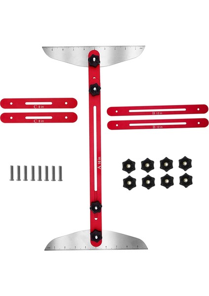 Alüminyum Alaşımdan Yapılmış Kırmızı Merdiven Sırtı Şablonu Ölçüm Aracı Ayarlanabilir (Yurt Dışından) fiyatları