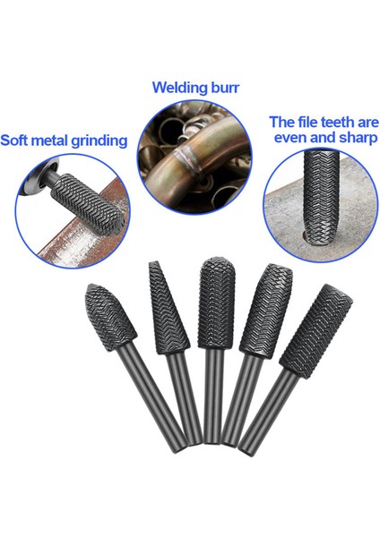 5pcs Dıy Ahşap Işleme Için Çift Kesilmiş Döner Çapak Seti Ahşap Değirmen Kesici Aracı (Yurt Dışından) fırsatları