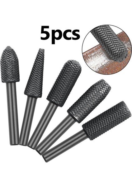 5pcs Dıy Ahşap Işleme Için Çift Kesilmiş Döner Çapak Seti Ahşap Değirmen Kesici Aracı (Yurt Dışından) indirimleri