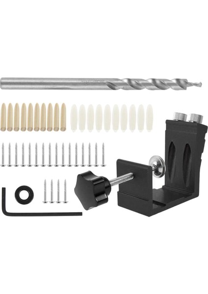 Cep Deliği Jig Saw Adım Eğik Matkap Boynaz Bit Aracı Siyah (Yurt Dışından)