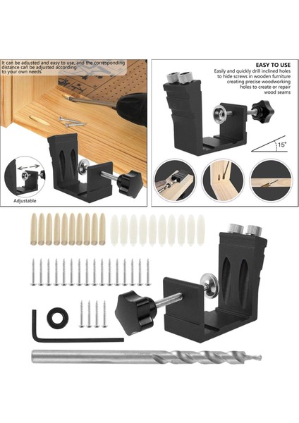 Cep Deliği Jig Saw Adım Eğik Matkap Boynaz Bit Aracı Siyah (Yurt Dışından) indirimleri