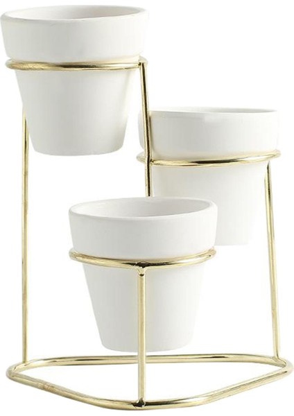 Stand Flowerpot Minyatür Balkon Hediye Koleksiyonu İle Etli Tencereler (Yurt Dışından)