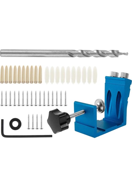 Cep Deliği Jig Saw Adım Eğik Matkap Tornavida Bit Tool Mavi (Yurt Dışından)