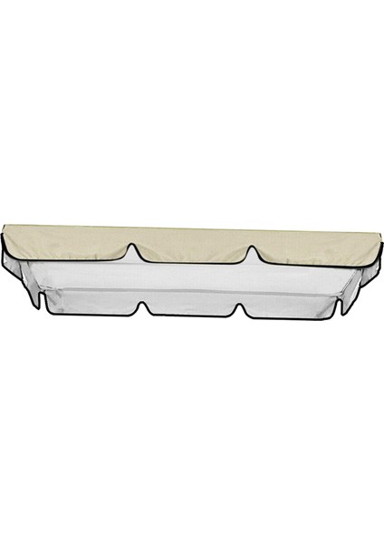 Bahçe Yard Için Çıkarılabilir Yedek Kapak 3 Kişi Salıncak Tente Bej 195x125x15cm (Yurt Dışından)
