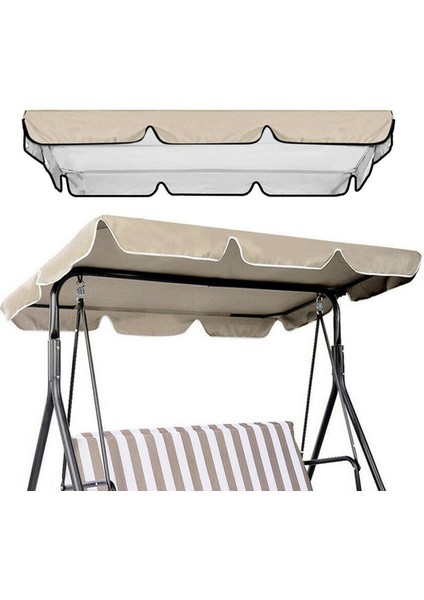 Dış Mekan 3 Koltuk Salıncak Gölgelik Kapak Yedek Bahçe Salıncak Üst Tente Bej 164x114x15cm (Yurt Dışından) fırsatları
