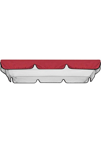 Açık 3 Koltuk Salıncak Gölgelik Kapağı Yedek Bahçe Salıncak Üst Tente Kırmızı 195x125x15cm (Yurt Dışından)
