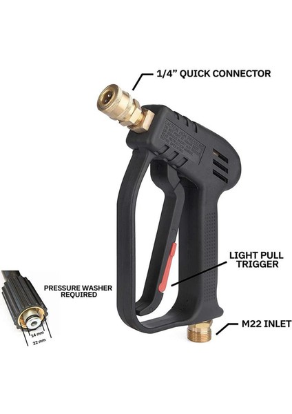 Evrensel M22 Iplikli 3000 Psi Yüksek Basınçlı Yıkayıcı, 5 Sprey Nozul Yıkama (Yurt Dışından) indirimleri