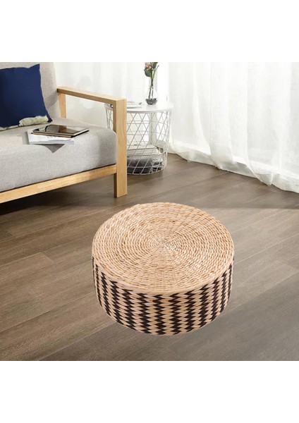 Gölge Zemin Yastık Dokuma Saman Cattail Rattan Yoga Koltuk Yastık Dekor 45x20cm (Yurt Dışından) modelleri