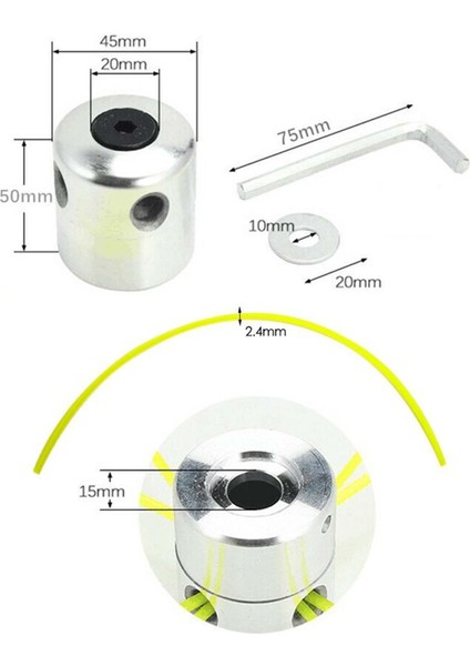 Alüminyum Düzeltici Kafa Makarası, 4 Biçici Halat İle Seti, Kompakt Dayanıklı Seçeneğin Yerini Alıyor 2 (Yurt Dışından) modelleri