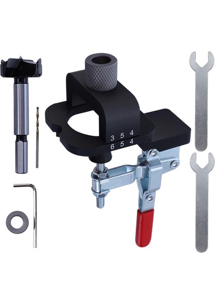 Cep Deliği Jig Alüminyum Alaşım Puncher Carpenter Ahşap Kılavuzu (Yurt Dışından)