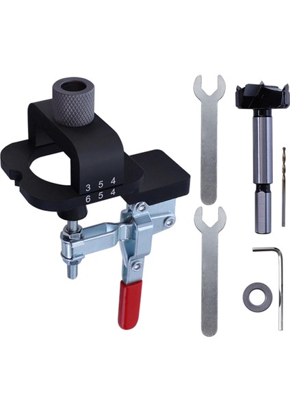 Cep Deliği Jig Alüminyum Alaşım Puncher Carpenter Ahşap Kılavuzu (Yurt Dışından) fırsatları