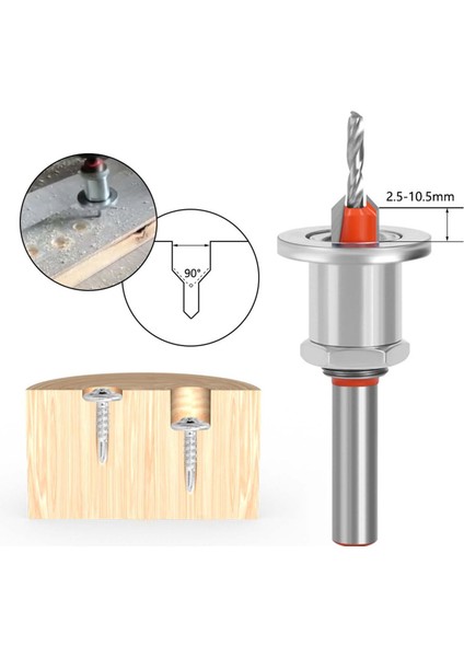 Ahşap Işleme Matkapı Bit Comstersink Yüksekliği Başkalı 3,5 Mm Için Ayarlanabilir Çok Kullanım (Yurt Dışından) modelleri