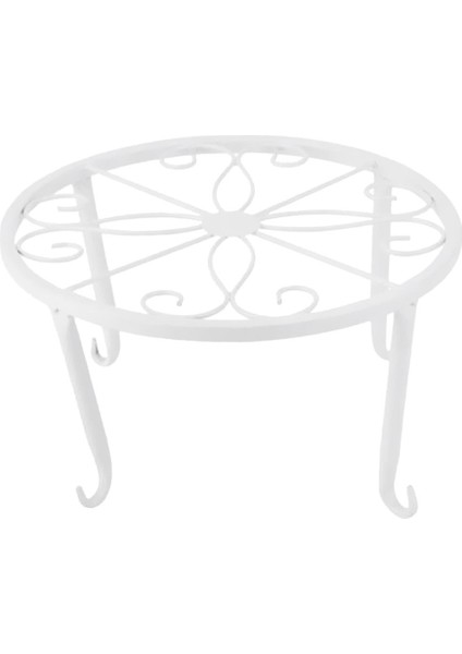 Metal Bitkiler Stand Flowerpot Tutucu Pot Vazo Tutucu Rafı, Beyaz (Yurt Dışından)