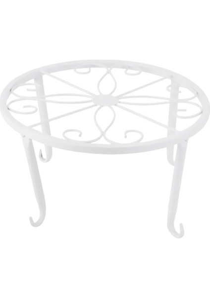 Metal Bitkiler Stand Flowerpot Tutucu Pot Vazo Tutucu Rafı, Beyaz (Yurt Dışından)