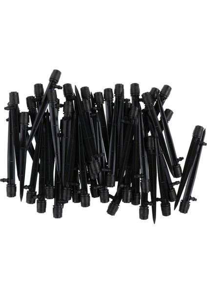 50pcs 360 ° Rotasyon Çim Sprinkler Bahçe Su Fıskiyeleri Sulama Sistemi Siyah (Yurt Dışından)