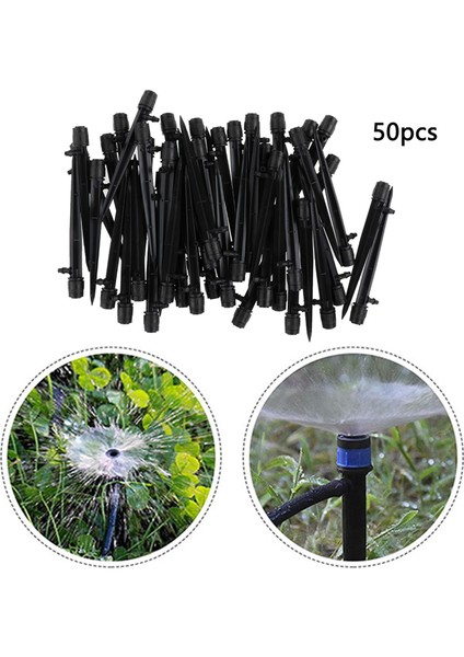 50pcs 360 ° Rotasyon Çim Sprinkler Bahçe Su Fıskiyeleri Sulama Sistemi Siyah (Yurt Dışından)