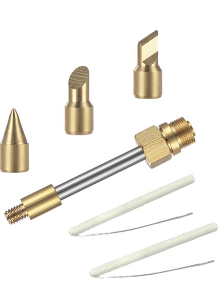 15w 58mm Lehimleme Uçları Ve 2 Yedek Çekirdek Yeniden Işleme Aksesuarları Parçalar Altın 58mm (Yurt Dışından) fiyatları