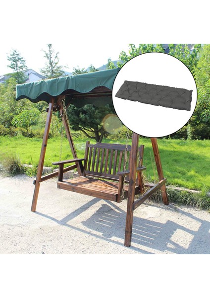 Salıncak Yastık Bahçe Mobilyaları Açık Mekan Dekorat Koyu Gri 150x50cm (Yurt Dışından)