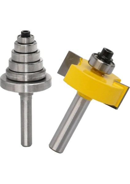 Çimentolu Karbür 8mm Rabbet Yönlendirici Bit & 6 Rulmanlar Ahşap Işler Için Set (Yurt Dışından)