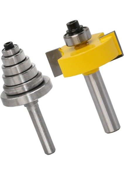 Çimentolu Karbür 8mm Rabbet Yönlendirici Bit & 6 Rulmanlar Ahşap Işler Için Set (Yurt Dışından) indirimleri