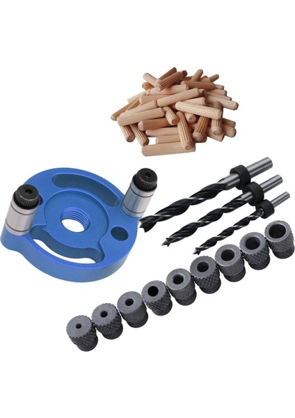 Ahşap Işleme Dübel Matkap Kılavuzu Düz 3 Delik Puncher Geniş Uygulamalar Mavi (Yurt Dışından) fiyatları