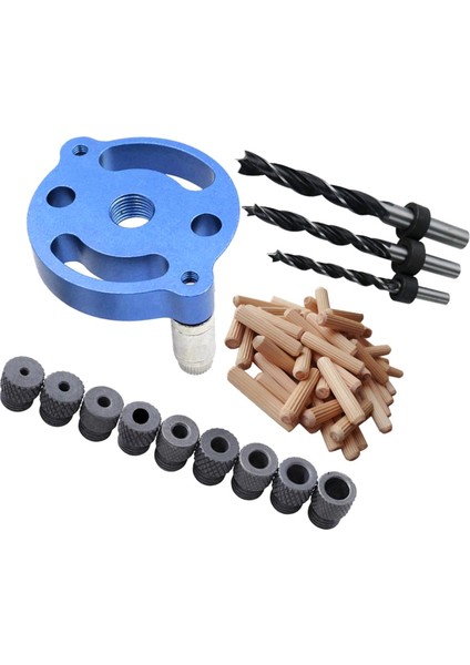Ahşap Işleme Dübel Matkap Kılavuzu Düz 3 Delik Puncher Geniş Uygulamalar Mavi (Yurt Dışından) modelleri