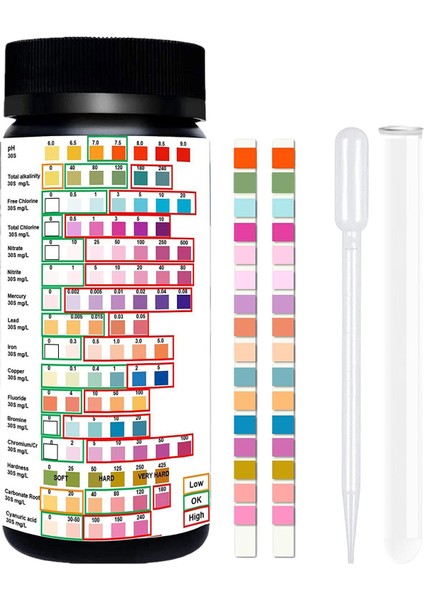 100x Su Testi Seti Içme Suyu Kalitesi Testi Akvaryum Için Çok Amaçlı (Yurt Dışından)