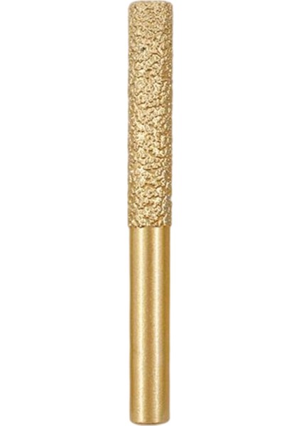 Elmas Yönlendirici Bitleri Yedek Döner Alet Dayanıklı Altın Lehimlenmiş Düz Sapı Altın 6.35x7x65mm (Yurt Dışından)