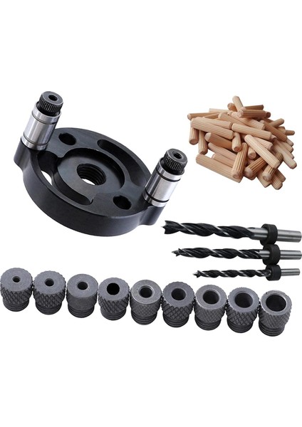 Ahşap Işleme Dübel Matkap Kılavuzu Düz 3 Delik Puncher Geniş Uygulamalar Siyah (Yurt Dışından) fiyatları