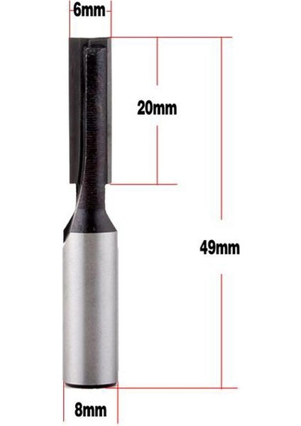 8mm Shank Alt Temizleme Düz/ Dado Yönlendirici Bit 5-18mm Ahşap Kesme Aletleri - 8x6mm (Yurt Dışından) fiyatları