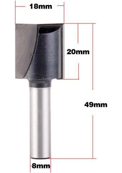 8mm Shank Alt Temizleme Dado Yönlendirici Bit 5-18mm Ahşap Kesme Aracı 8x18mm (Yurt Dışından) fiyatları