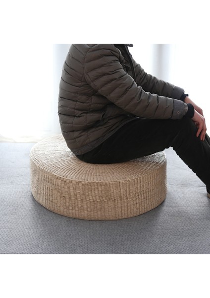 Örme Saman Oturan Yastık Kalın Pouf Yoga Pencere Tatami Yastık Dia. 50 Cm (Yurt Dışından) modelleri