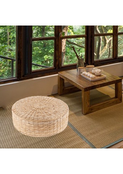 Örme Saman Oturan Yastık Kalın Pouf Yoga Pencere Tatami Yastık Dia. 50 Cm (Yurt Dışından) fırsatları