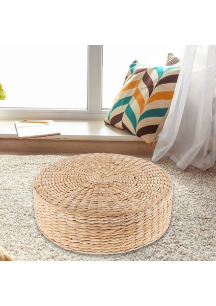 Örme Saman Oturan Yastık Kalın Pouf Yoga Pencere Tatami Yastık Dia. 50 Cm (Yurt Dışından) indirimleri